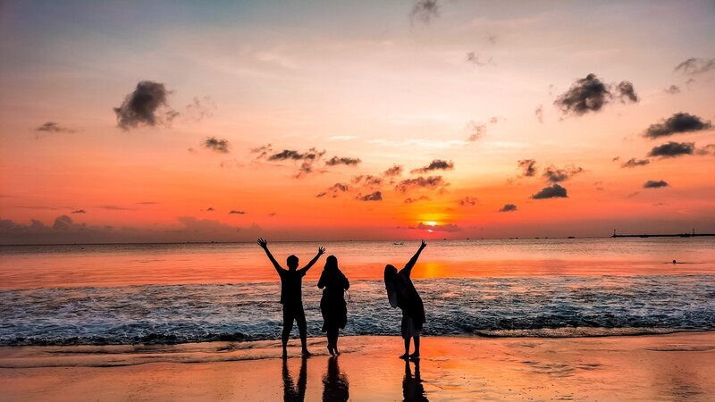 Sunset walking Beach